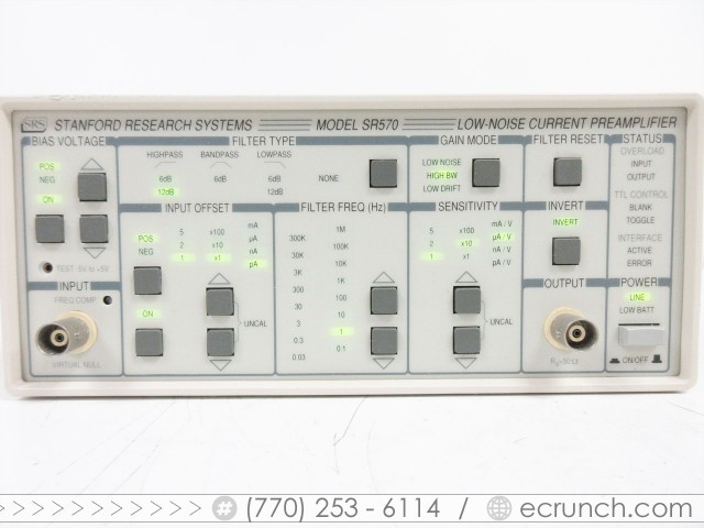 SRS SR570 LOW NOISE CURRENT PREAMPLIFIER STANFORD RESEARCH - FEET | eBay